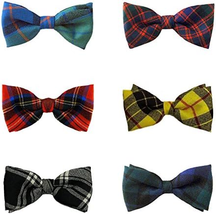 Ingles Buchan Men's Plaid Wool Wing Collar Bow Tie