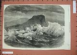 1868 Ship Submersion Arica Peru Earthquake Sea Fine Art