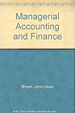 Managerial accounting and finance
