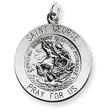 Sterling Silver Antiqued Saint George Medal