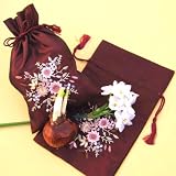Paperwhite Ziva Half Dozen in a Merlot Embroidered Bag - 17+cm bulbs