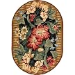Safavieh Garden Flowers Wool Hook Rug - Black (4'6"x6'6" Oval)
