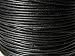 Lederband, Lederschnur, Lederriemen 5 m. Rund 2,0 mm. Schwarz