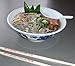 Happy Sales, set of 2 Melamine Oriental Pho Noodle Soup Bowl, 52 Ounce, Blue Lotus Design