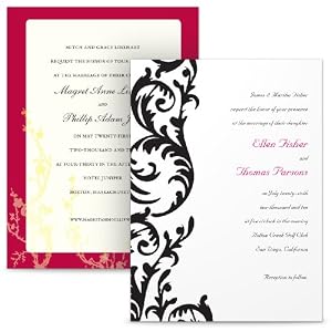 Flirty Swirl Personalized Wedding Invitations