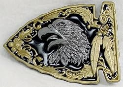 Golden Eagle Enamel Pewter Buckle