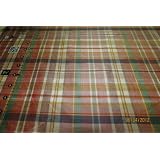 Plaid in light pink grey orange yellow sea foam green and cream