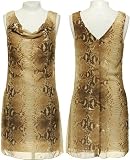 LA BELLE Chiffon Snake Print Dress [F6547A-WH14]