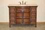 48" Bathroom Furniture Travertine Top Single Sink Vanity Cabinet 154T