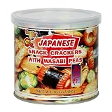 Tasty Joy Rice Cracker with Wasabi Green Peas, 3-Ounce Cans (Pack of 8)