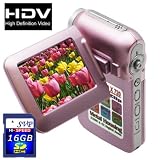 SVP T100-Pink 16MP Max. True HD Camcorder with 2.4 LCD (SVP 16GB SDHC Memory Card Included)