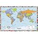MAP OF THE WORLD WITH FLAGS IND HUGE LAMINATED / ENCAPSULATED POSTER Measures 36 X 24 Inches (91.5 X 61 CM)
