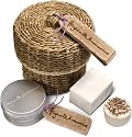Scottish Fine Soaps Highland Aromatics Coorie In Basket Gift Set Body Butter 100gm Soap & Lavender Bath Fizz 80gm