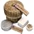 Scottish Fine Soaps Highland Aromatics Coorie In Basket Gift Set Body Butter 100gm Soap & Lavender Bath Fizz 80gm