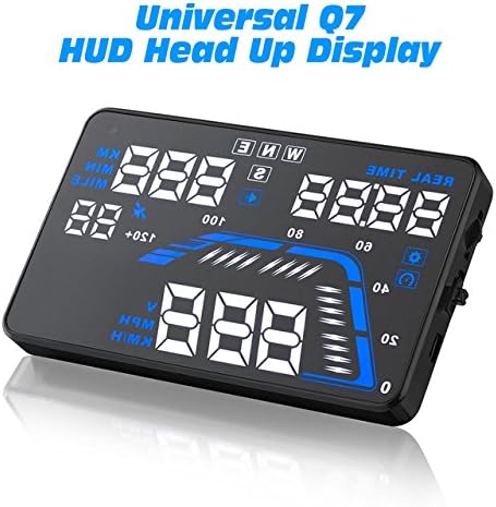 MyBDJ Universal Q7 5.5" Auto Car HUD GPS Head Up Display Speedometers Overspeed Warning Dashboard Windshield Projector