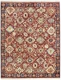 IMAGE OF Obeetee Williamsburg Mardon Vase 0553019 Rust Navy 5' X 8' Area Rug