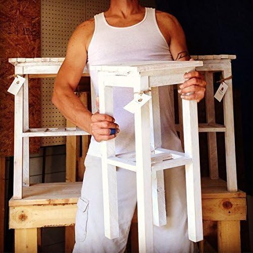 Set of 3 - Rustic Wood White Washed End Tables - Rustic Wood White Washed Side Tables by Pallodds - Reclaimed Inspiration