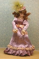 A Victorian Lady Porcelain Doll - Dollhouse Miniature