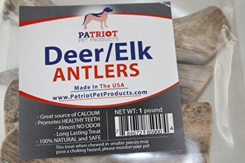 Premium Deer/Elk Antler Chews (1lb) / For Dogs Who Love Chewing / Superior Calcium Source / All Natural Treat - Long Lasting / No Odor