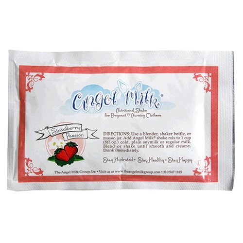 Angel Milk Strawberry Passion, Soy Based, 1 Ounce Packet (Pack of 12) by Soy Beverages