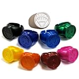 Green Lantern Blackest Night / Brightest Day Set of 9 Power Rings White/Red/Orange/Yellow/Green/Blue/Indigo/Violet/Black