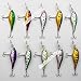 Easy Catch 10pcs/lot 10.2g 3D Fishing Eyes Hard Minnow Baits Life-like Swimbait Bass Crankbait Tackle with 2 Extra Strong Treble Hooks for Pikes/Bass/Trout /Walleye/Redfish