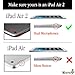 KHOMO iPad Air 2 Case - Dual Series - Ultra Slim Cover with Auto Sleep Wake Feature for Apple iPad Air 2nd Generation Tablet, Twill Pink (ip-air-2-dark-pink-2)