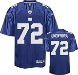 Osi Umenyiora Jersey: Reebok Blue Replica #72 New York Giants Jersey - Medium