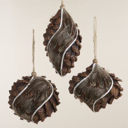 Buy Pack of 36 Feathered Pine Cone Finial, Onion and Ball Christmas
Ornaments 5.25" with discount price