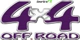 4x4 Off Road Carbon Fiber Purple Truck Decal