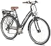 Ruhrwerk Fahrrad (622 mm) E-Bike Pedelec 24 V Da. Trekk. Gaze mit 8-Gang Shimano Kettensch., gef. mit Nabendynamo, tiefschwarz matt, 45 cm, 28 Zoll