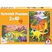 Schmidt Spiele 55052 - Bunte Dinosaurier, 2 x 48 Teile