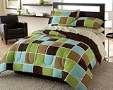 Multi Colorblock Ultra Soft Microfiber Comforter Sheet Set