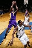 Los Angeles Lakers v Washington Wizards: Lamar Odom and Al Thornton Photographic Poster Print by Ned , 12x18