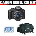 Canon Digital Rebel XSi 12.2 MP Digital SLR Camera (EF-S 18-55mm f/3.5-5.6 IS Lens) and Canon 2400 SLR Gadget Bag with Exclusive FREE Complimentary Super Deal Micro Fiber Lens Cleaning Cloth