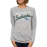 NFL Seattle Seahawks Womens Team Repeat Long Sleeve T-Shirt - Ash (Large) at Amazon.com