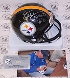 Jack Lambert Autographed/Hand Signed Pittsburgh Steelers Mini Helmet with HOF 90 Inscription