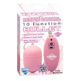 Pipedream Products Remote Control 10 Function Bullet, Pink