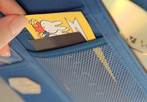 Car Styling Auto Car Cd Bag Cd Case Holder Multifunctional DVD Disk Card Clipper Durable Holder Organizer Bags (navyblue)