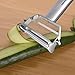 Bru Joy Ultra-Sharp Dual Blade Vegetable Julienne Peeler All Stainless Steel - Dish-Washer Safe