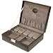 Valet Leather Black Storage Case Watches Jewelry Cuff Links