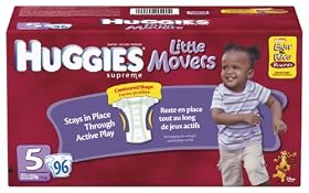Huggies Supreme Little Movers Diapers Step 5 Giant Pack 96 Count