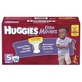 Click here to buy Huggies Supreme Little Movers Diapers, Step 5... by Huggies.