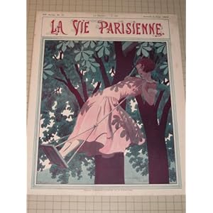 Aug.21924 La Vie Parisienne Magazine: Girl On A Swing - Nude Bathing - French Edition