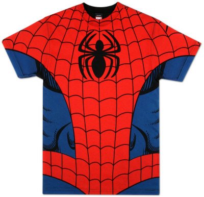  Spider-Man - Costume Tee T-Shirt, S - Black