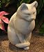 Cast Stone CLASSIC SITTING CAT Garden Home FELINE SCULPTURE Kitty Statue