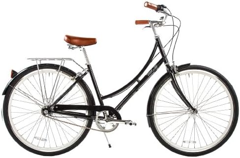Pure City Cycles Dutch Style Step-Thru City Bike 3-Speed, 45cm, The Western Black/White