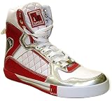 Impulse by Steeple Gate Men's P12076-0 High-Top Sneaker,White/Red/Silver,11.5 M US