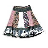 Monkey Wear - Girls Patchwork Skirt, Black, Multi