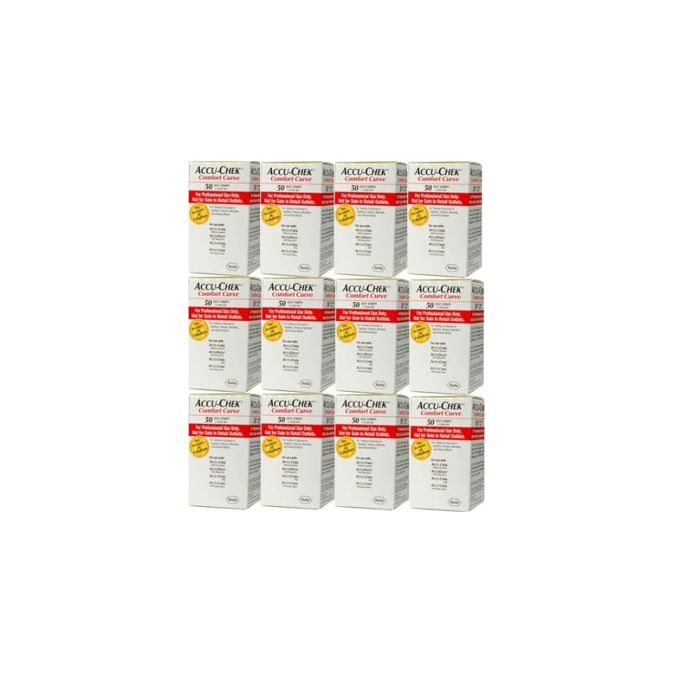 Accu Chek Comfort Curve Test Strips One Box Of 50 Strips On Popscreen